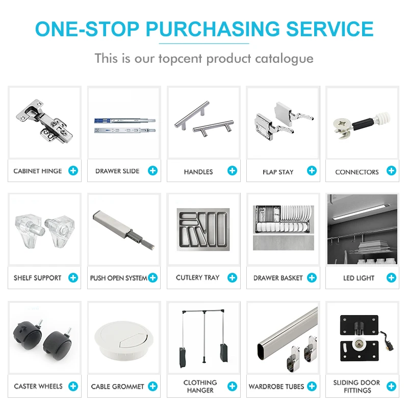 TOPCENT CH.9929 Furniture Hinges Manufactures Stainless Steel Door Hinge Kitchen Concealed Door Black 3d Hinge