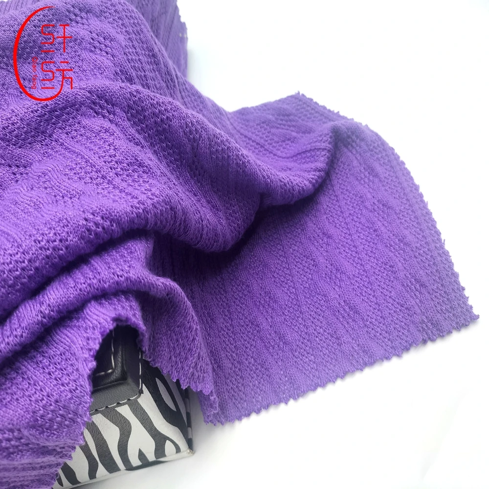 Custom order  polyester spandex  jacquard elastic stretch knitting fabric for sweater