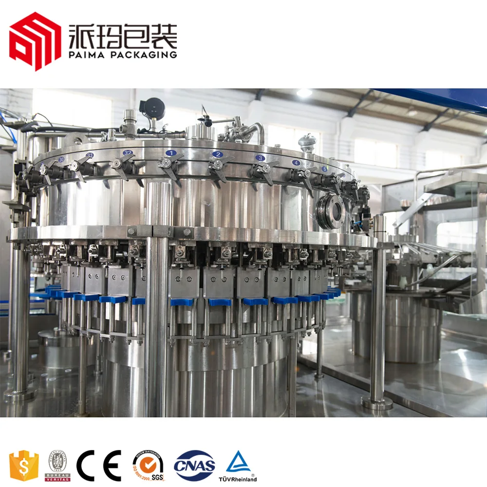 Fully Automatic Rotary 500ml Bottled Mix Fruit Flavor Aerated Flavored Vitamin Water Filling Making Production Machine