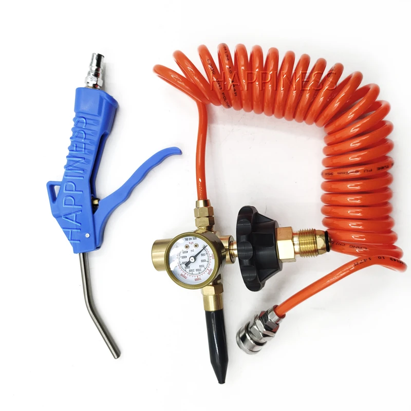 HAPPINESS G518 Connector Balloon Helium Tank Regulator Fill Valve for Balloons with Gauge