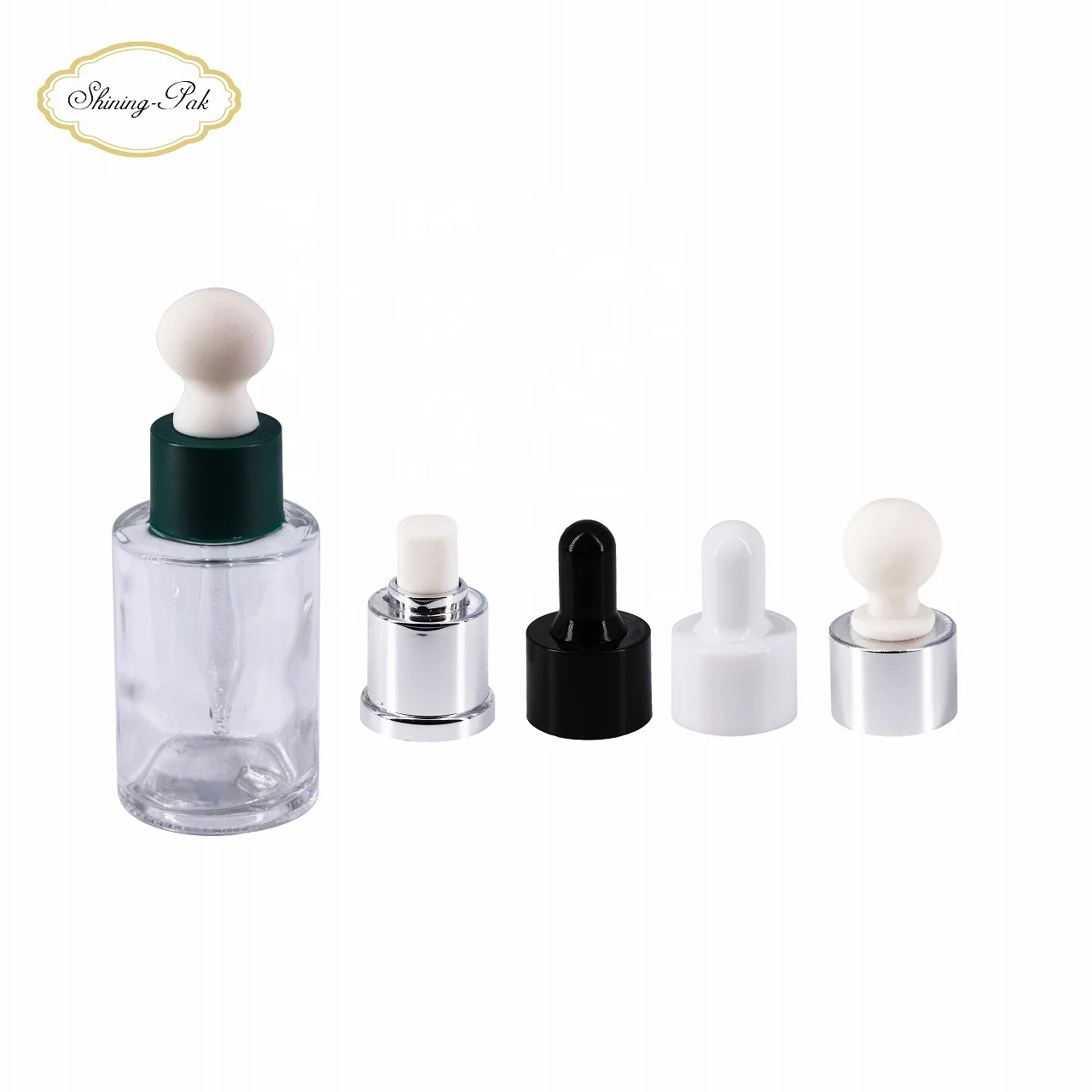 20/410 Black Rubber Glass Pipettes Dropper