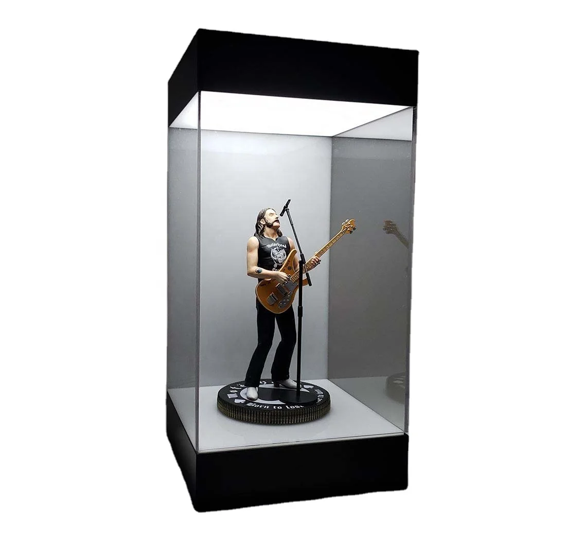 Acrylic Scale Model Car Display Box LED Lighted Display Cases for Collectibles for 1/4 Statues