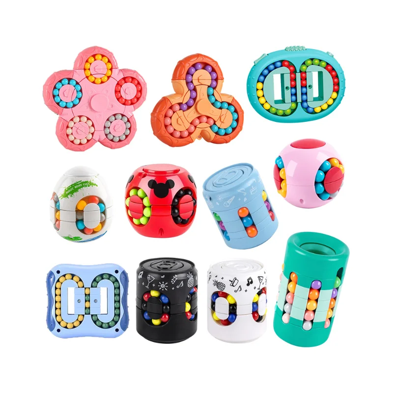 Magic Bean Cube Rotating Finger Cube kids Educational Toys Decompress fidget toy