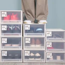 transparent stackable shoe case storage boxes for shoe display box