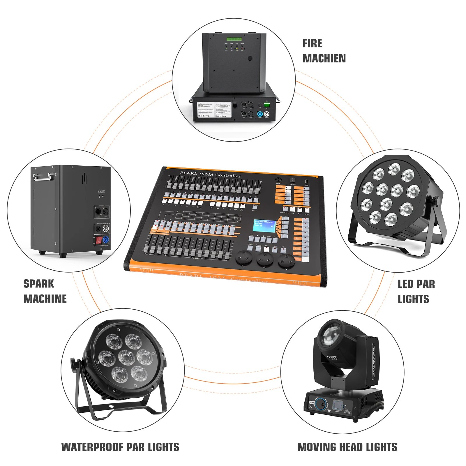 Profession Dmx 1024 Stage Lighting Control Factory Stage Lights Console Lcd Display Mixer Dmx1024 Controller