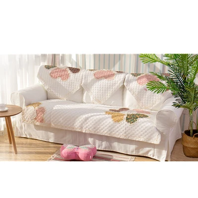 100% cotton  Sectional sofa cover quilted sofa slipcover