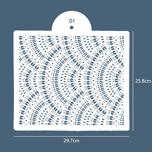 Saffron 2022 New Multiple Designs cake mesh stencil for decoration plastic fondant sugar templates stencils for cakes