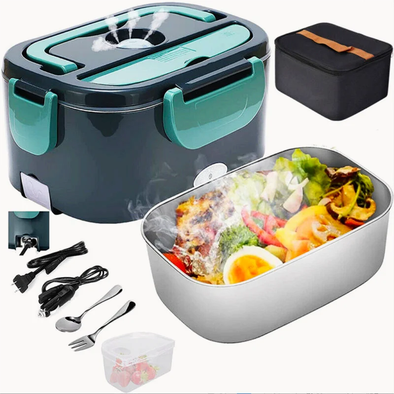 Food Warmer Electric Lunch, boxes With Carry Bag Portable Stainless Steel Electric Lunch boxes/
