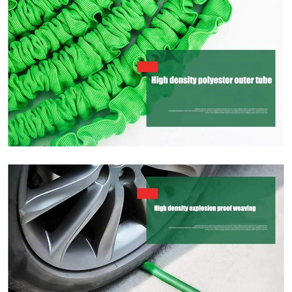 SUNSHINE High pressure Heavy Duty Garden Hose Long Lightweight 50ft Retractable 100ft Brass flexible garden water hose