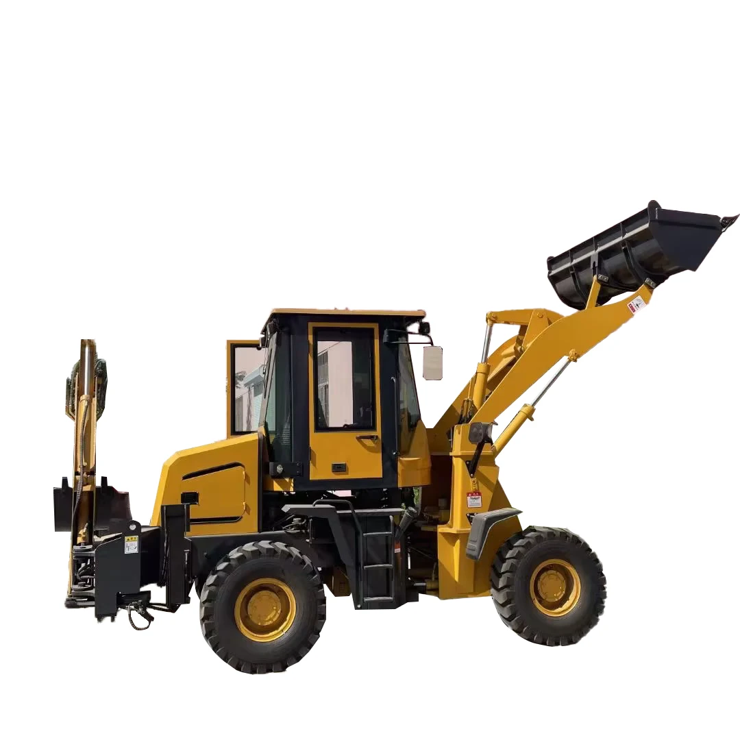 EPCN Whole Sale 4x4 Tractor with  wheel Mini Backhoe Loader  3 4 5 Ton Mini Wheeled Backhoe Loader With Different Attachments
