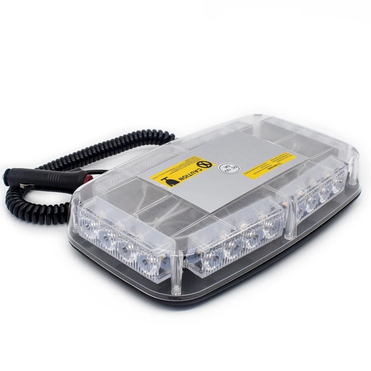 Led Strobe Beacon Amber Light 24LED EMC Top Hazard Traffic Indication Flash Emergency Warning Light Safety lamp short row