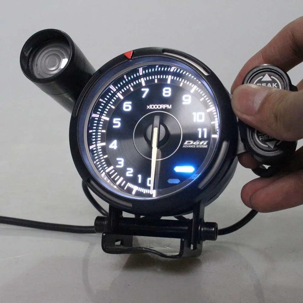 Car Modified Gauge DEFI A1 3.75 inch Tachometer Colorful Racing Meter 80mm 0-11000 RPM with Shift Light