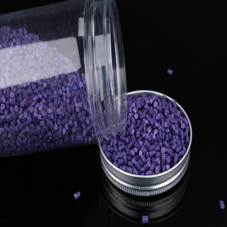 Plastic Pp Pe Color Clariant Hdpe Ldpe Pp Resin Granule Purple Color Masterbatch With 10%-50% Clariant Pigment