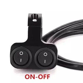 Universial CNC aluminium on-off double button 12V 10A grip light motorcycle handlebar switch