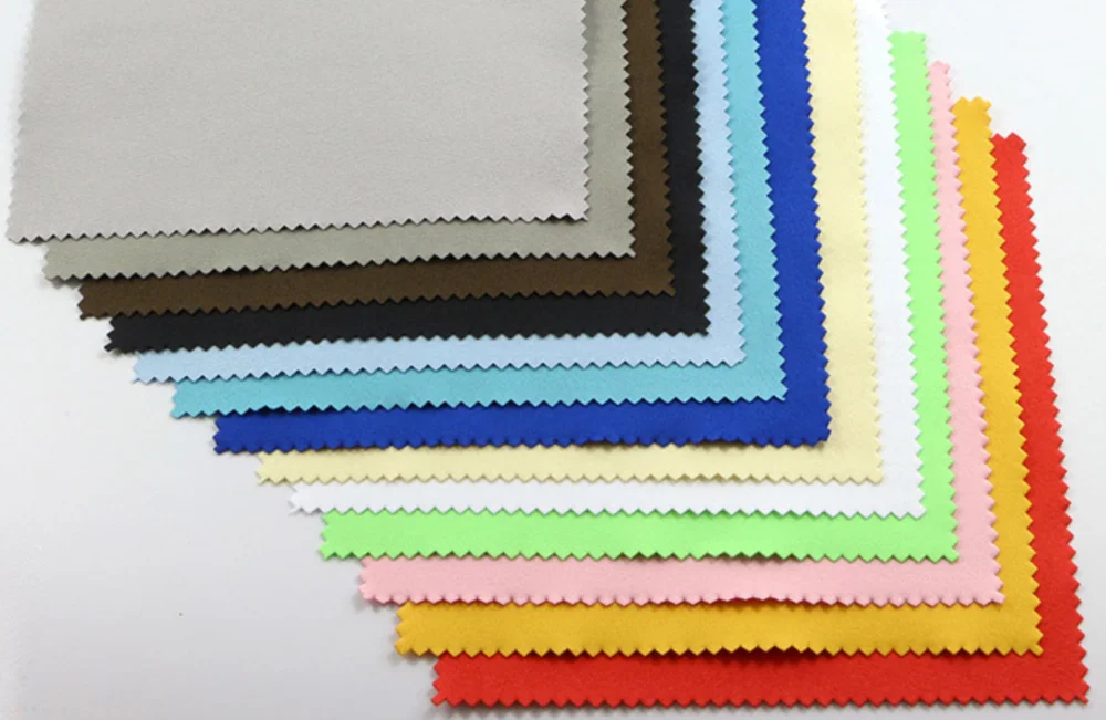 Cleaning Glasses Cloth Sunglasses Plain Microfiber Black Gray White Print Edge Blue 160 Gsm with customized logo