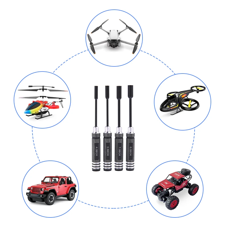 High precision cnc black steel plating nut screw driver kit set precision screwdriver RC aircraft model vehicle maintenance tool