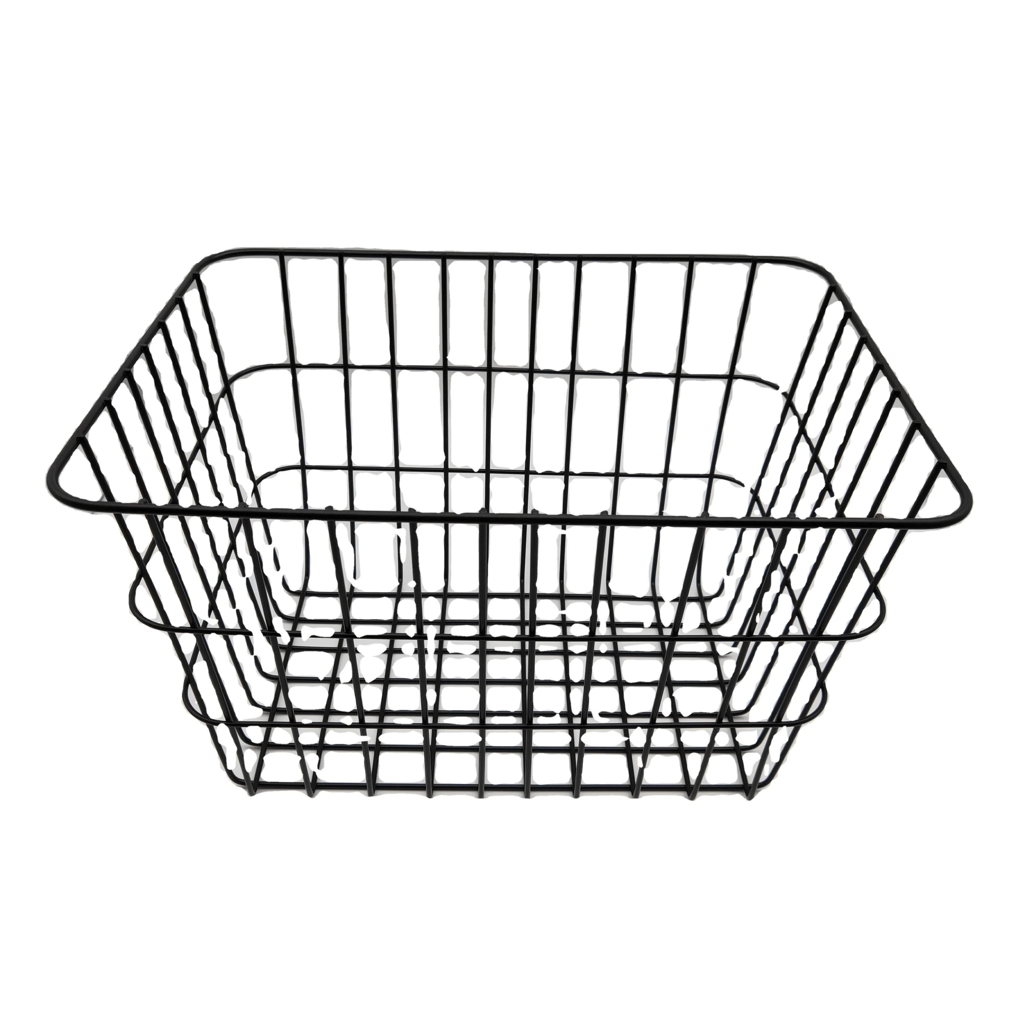 Оптовая продажа, велосипедные аксессуары, утолщенная Тяжелая износостойкая корзина для велосипеда с защитой от коррозии, черная корзина для велосипеда, красная, синяя школьная корзина OEM