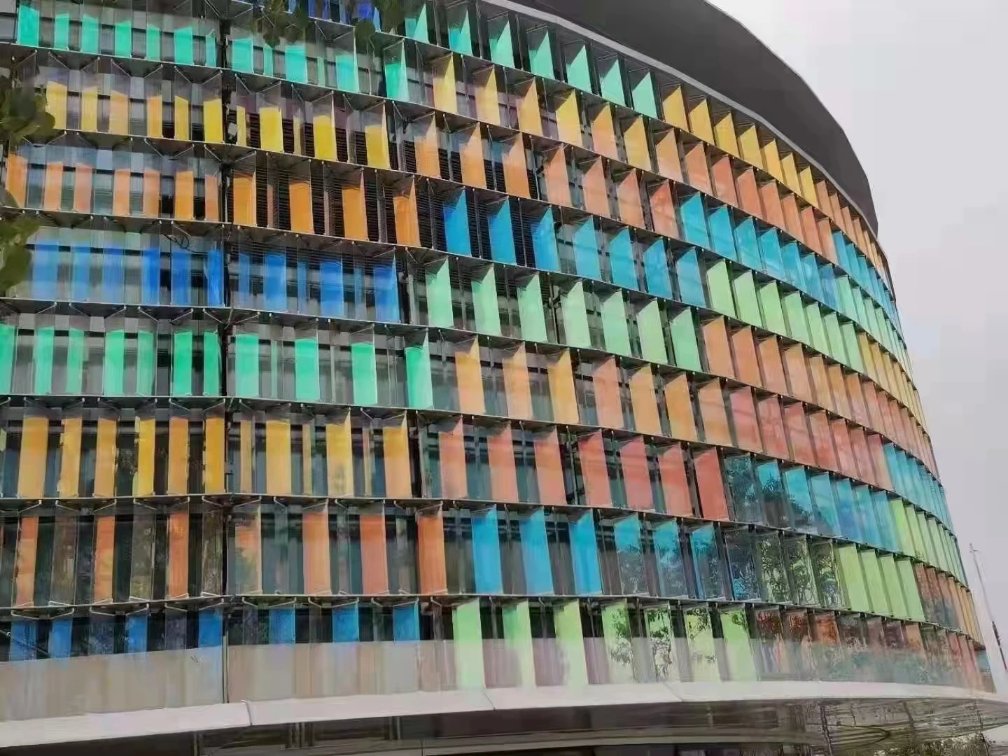 Professional Curtain Wall Window Tempered Glass Building Glass Tempered Iridescent Colored Glass