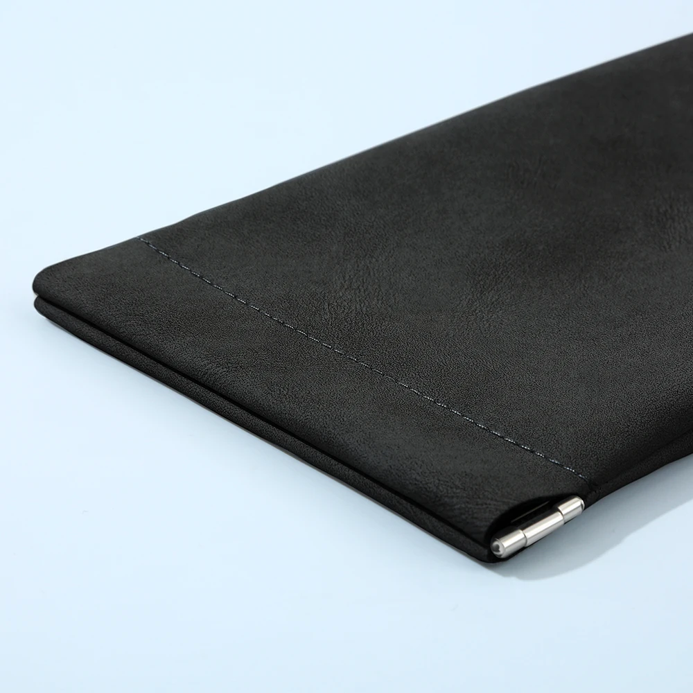 PU Leather Earphone Pouch with Snap Spring Closure for Carrying Store Splash Waterproof Cable Charger Card Headphone Storage Bag