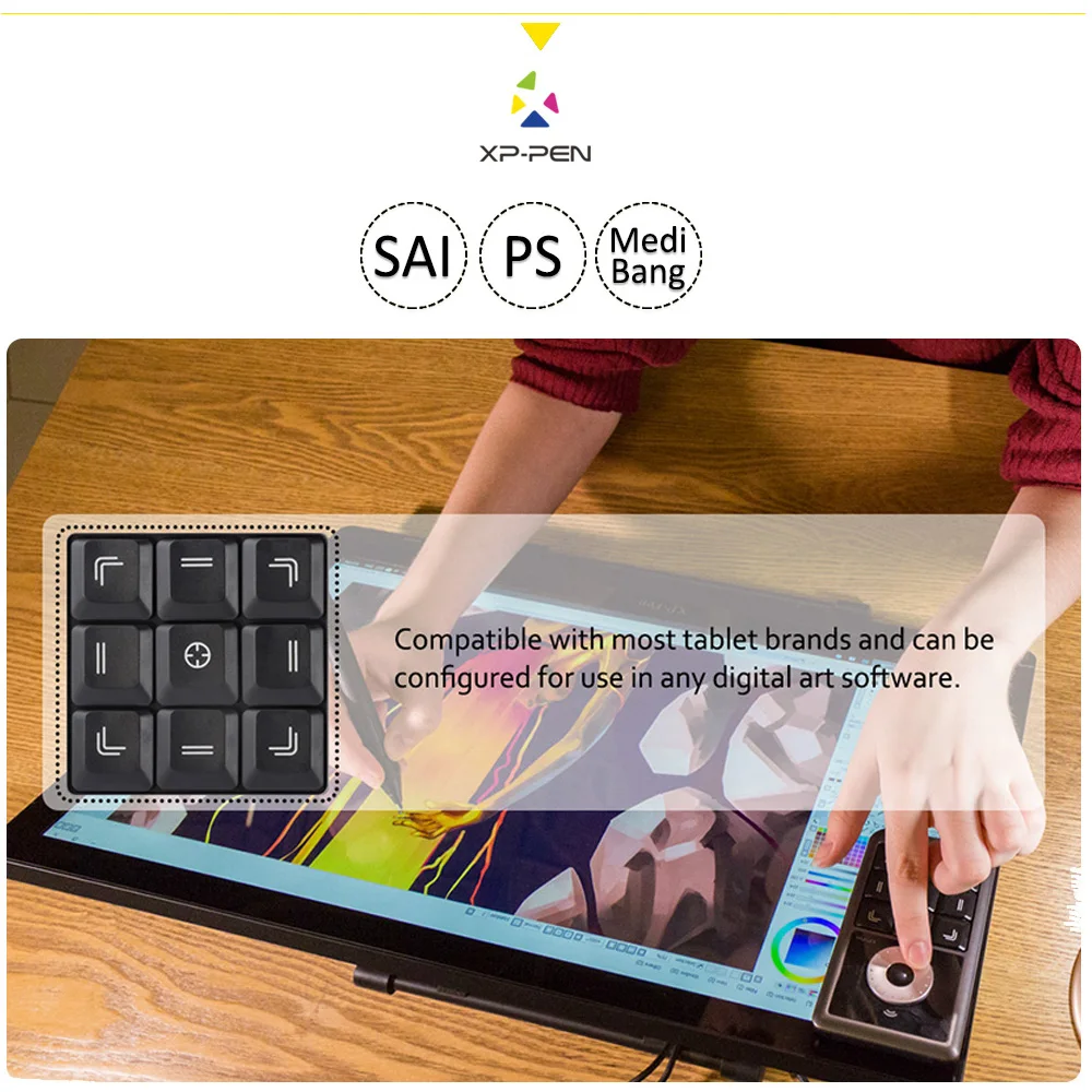 XP-Pen AC19 Shortcut Remote Express Keys Keyboard for Drawing Display and Tablet