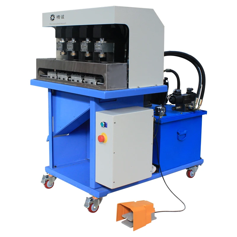 China Manufacture High Accuracy Hydraulic Four Holes Drilling Machine for Textile