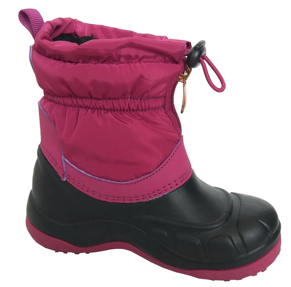 Детские зимние сапоги фиолетовые ботинки изолированные коробки шерсть холодная погода обувь