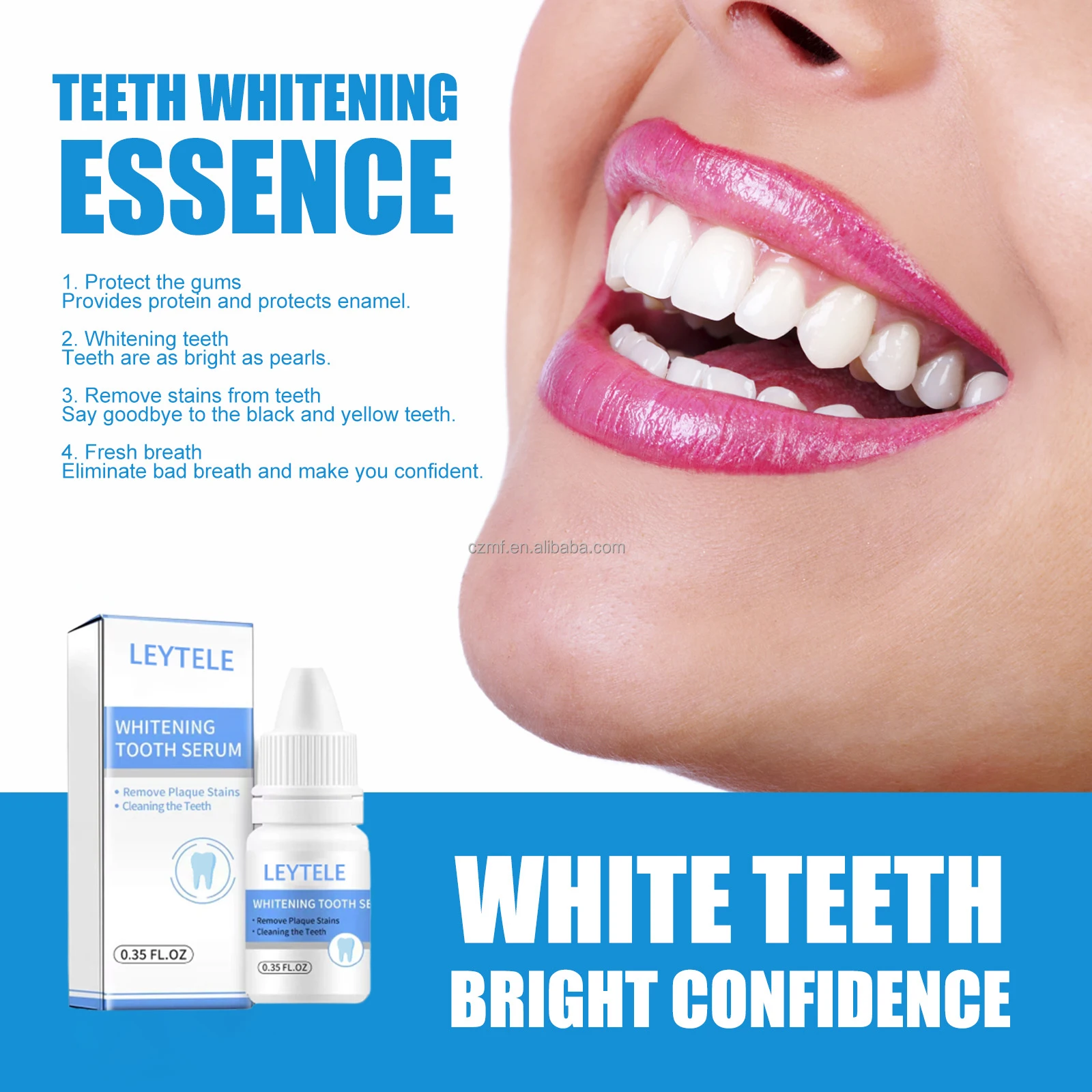 Custom Logo Private Label Professional Easy Fast Removes Plaque Stains Tooth Bleaching for Teeth Whitening Serum