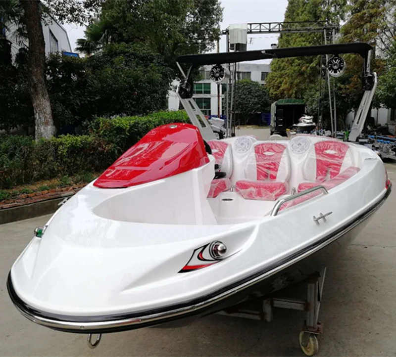 16 футов 6 пассажиров Стекловолоконная Правосторонняя консоль Лыжная лодка Сделано в Китае