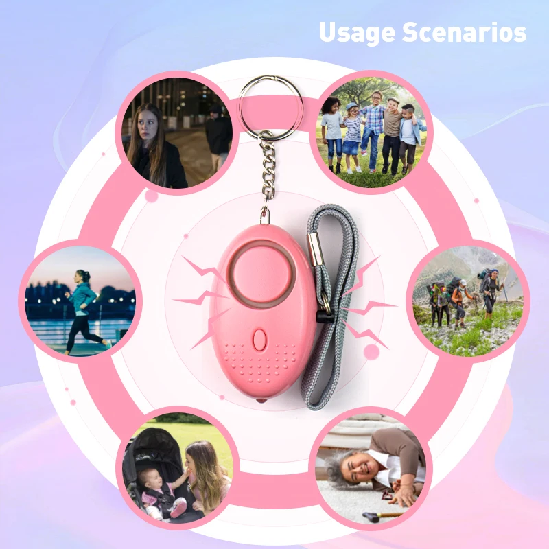 Factory Wholesale Price Outdoor Security Protection Keychain Set Self Defense Keychain Portable Mini Women Defense Keychain