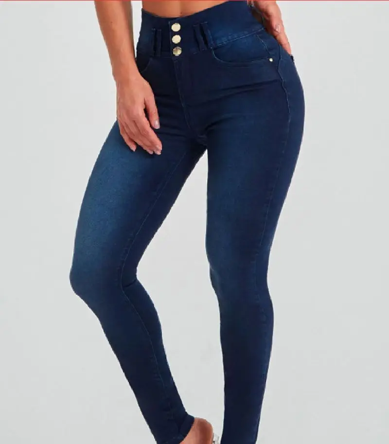 High Stretch Jeans denim factory processing custom Autumn and winter ladies pants chinos skinny jeans women best quality jeans