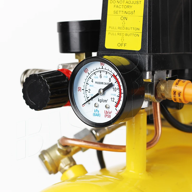 Bison China 230V 50Hz Portable Oil Free Silent Air Compressor 9L