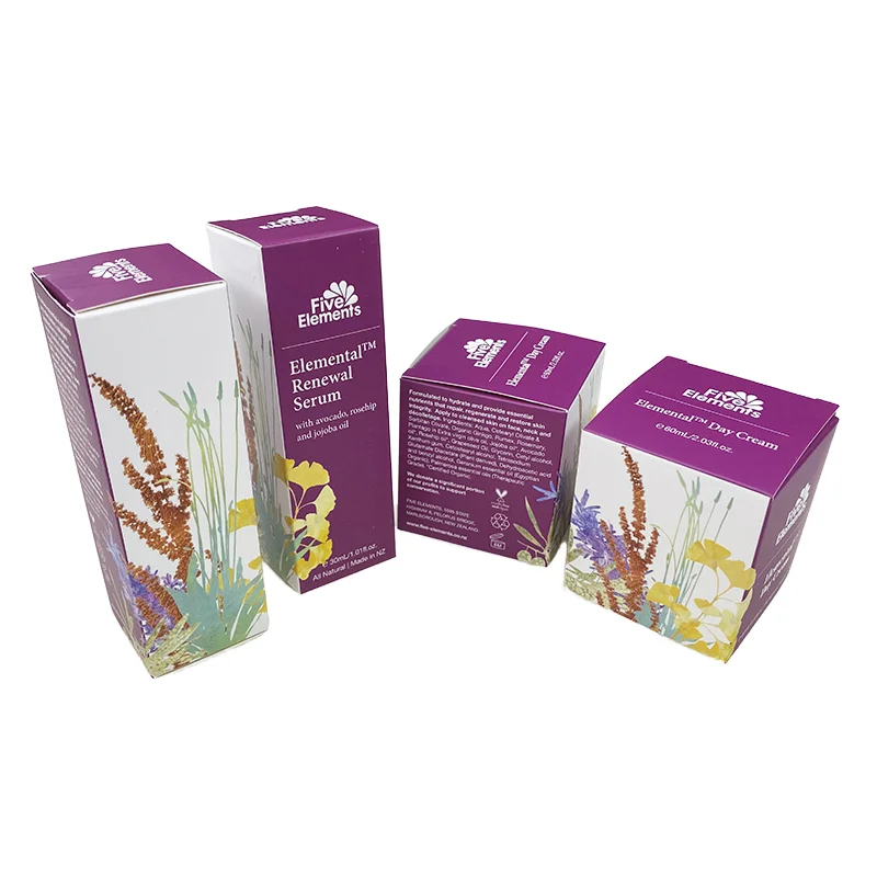 Custom Printed Cardboard Packaging for Cosmetics Small Perfume Bottle Paper Boxes for Lipstick Face Cream Food Safe Folders