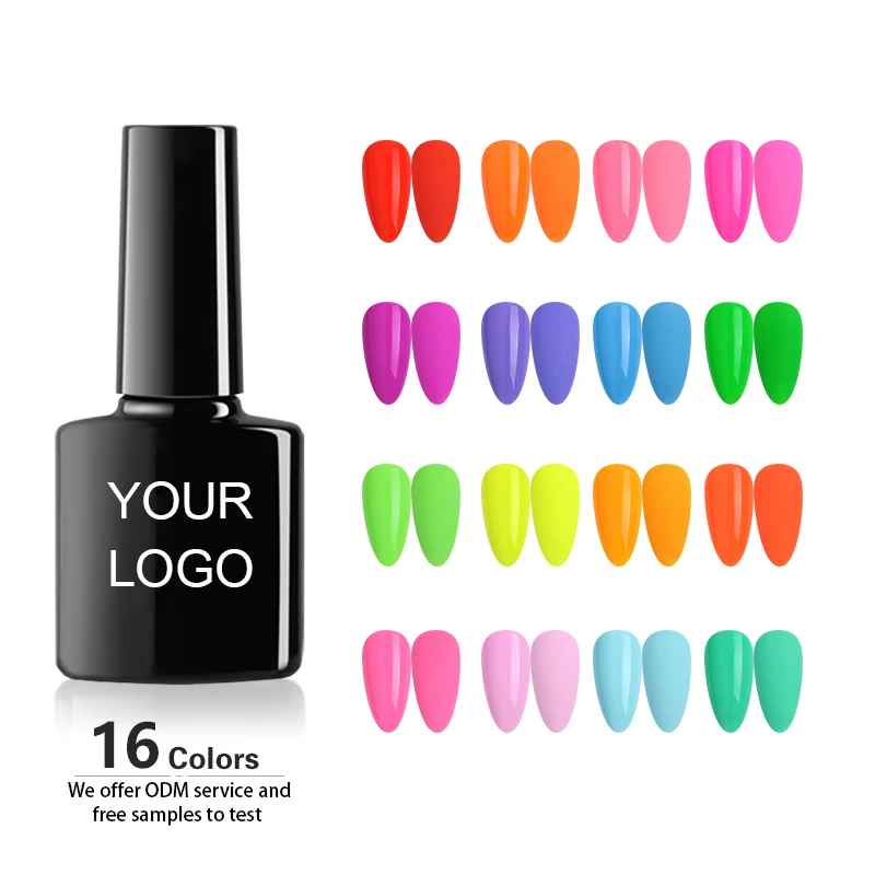 12 Summer Fluorescent Colors Hot Pink Orange UV Nail Gel Polish Nail Art Manicure Salon DIY at Home