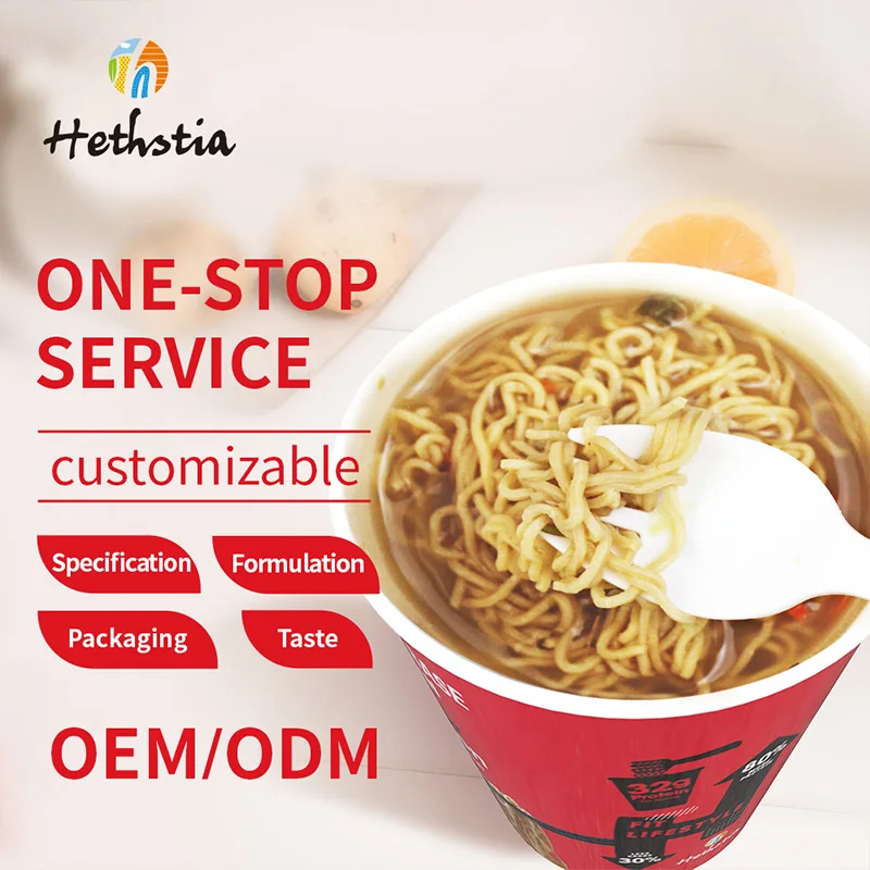 Low Carb Keto Beef Flavor Ramen Healthy High Protein Cup Instant Noodles Pasta Keto Friendly Low Glycemic Noodles