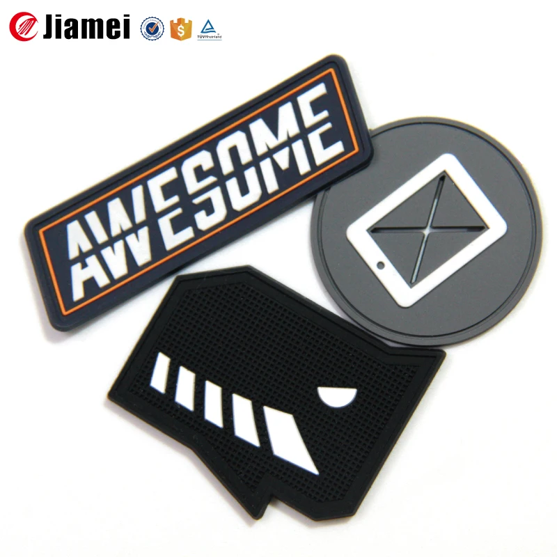 Customized Transparent Embossed Brand 3D Logo Pvc Rubber Labels