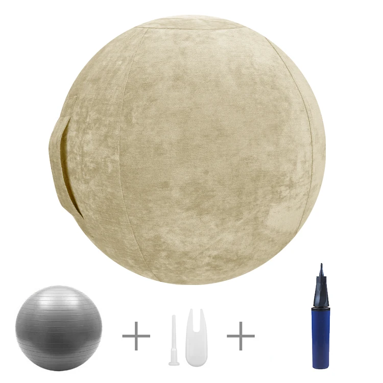 Soft Fabric Velvet Chenille Coat Of Yoga Sitting Ball Chair Yoga Balance Stability Ball