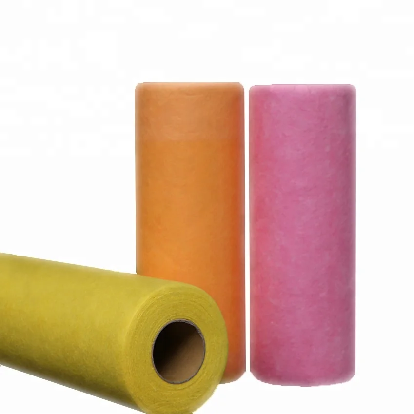 super absorbent Needle punched wiping rags , yellow pano dusting floor mop cleaning cloth ,multi purpose perforated wipes roll