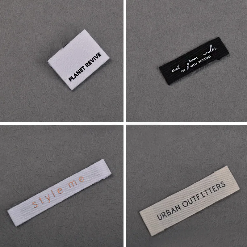 Private label clothing Tag Labels Custom brand personal design logo print woven label
