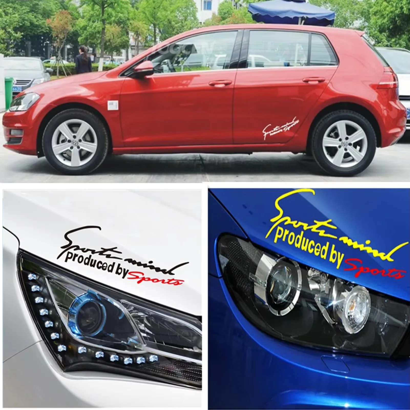 RTS Car headlight eyebrow stickers decorative personality black large sport car stickers hood hollow transfer stickers