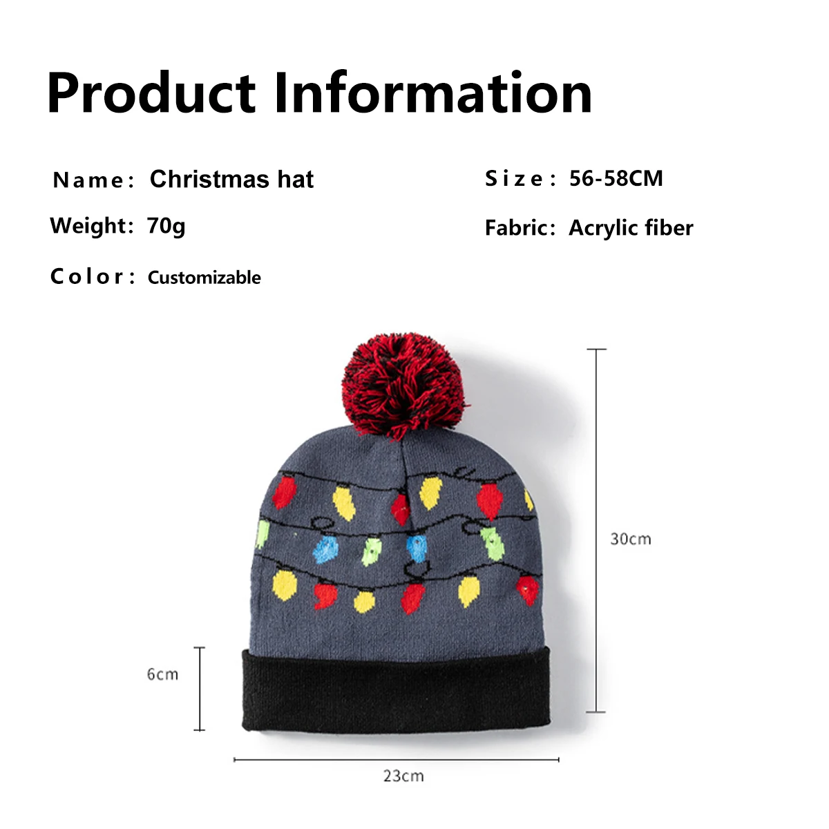 14 Years Factory OEM Luxury Christmas Hat High Quality Comfortable Soft Festival Casual Beanie Hat Hot Selling Beanie Hats
