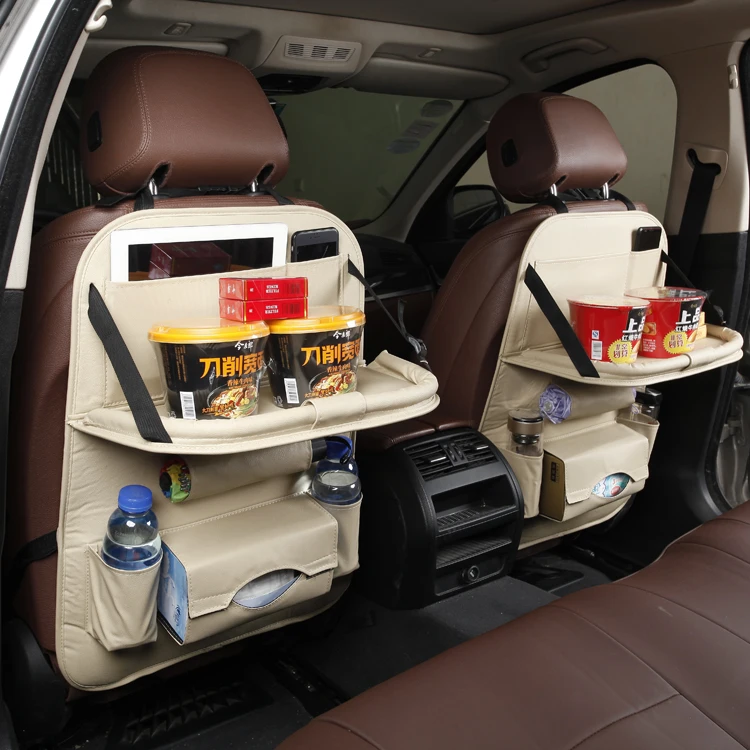new design car back front seat protector organizer with lots of pockets