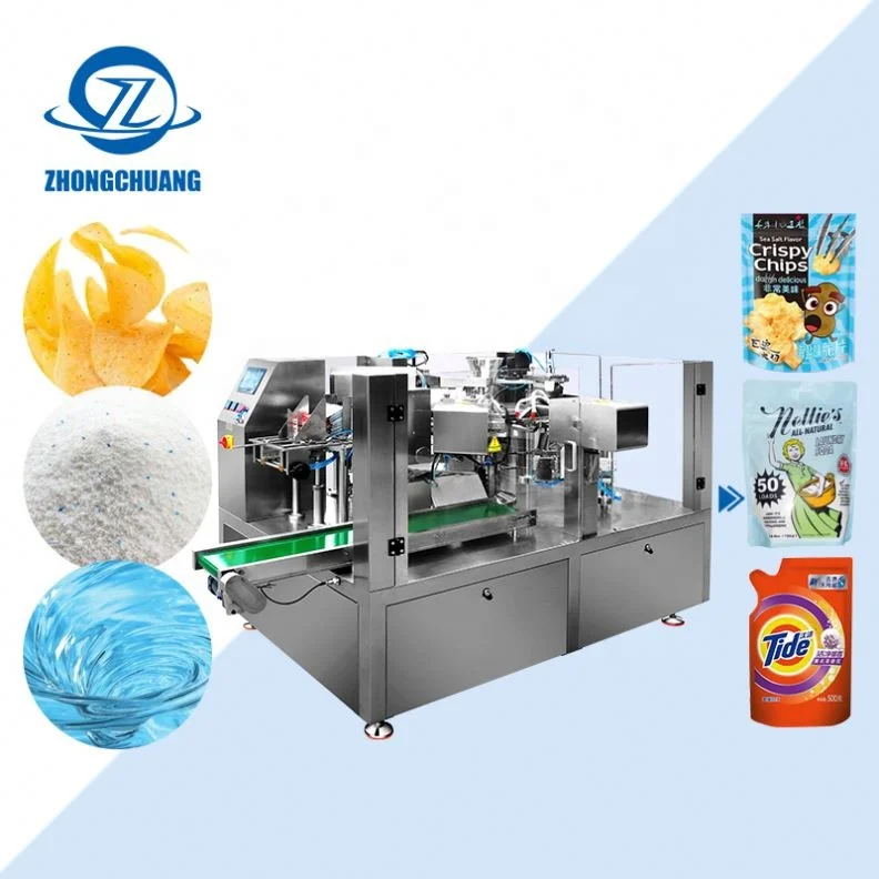 Manufacturing And Printing Packaging Plantain Sachet Powder Package Plastic Doypack Bag Packing Machine