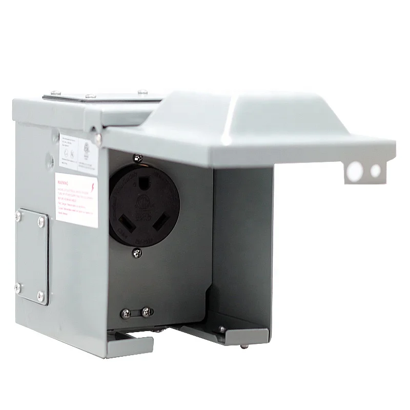 ETL/cETL 30A 125V RV Power Outlet Box, NEMA TT-30R Female Connector RV Power Outlet Box Electrical Device Box