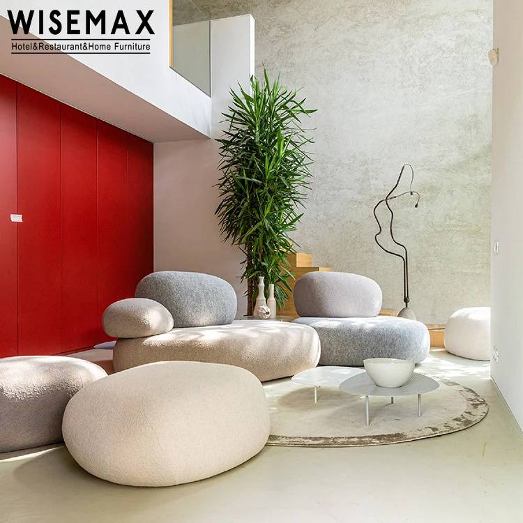 Мебель WISEMAX новый дизайн диван для вестибюля отеля уникальная форма каменная секция гостиной комнаты ожидания тканевый на заказ