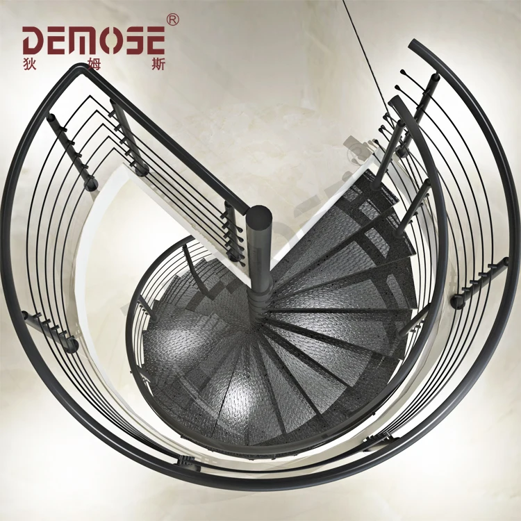spiral staircase indoor handrail steel custom straight staircase  balustrade folding stair loft staircase