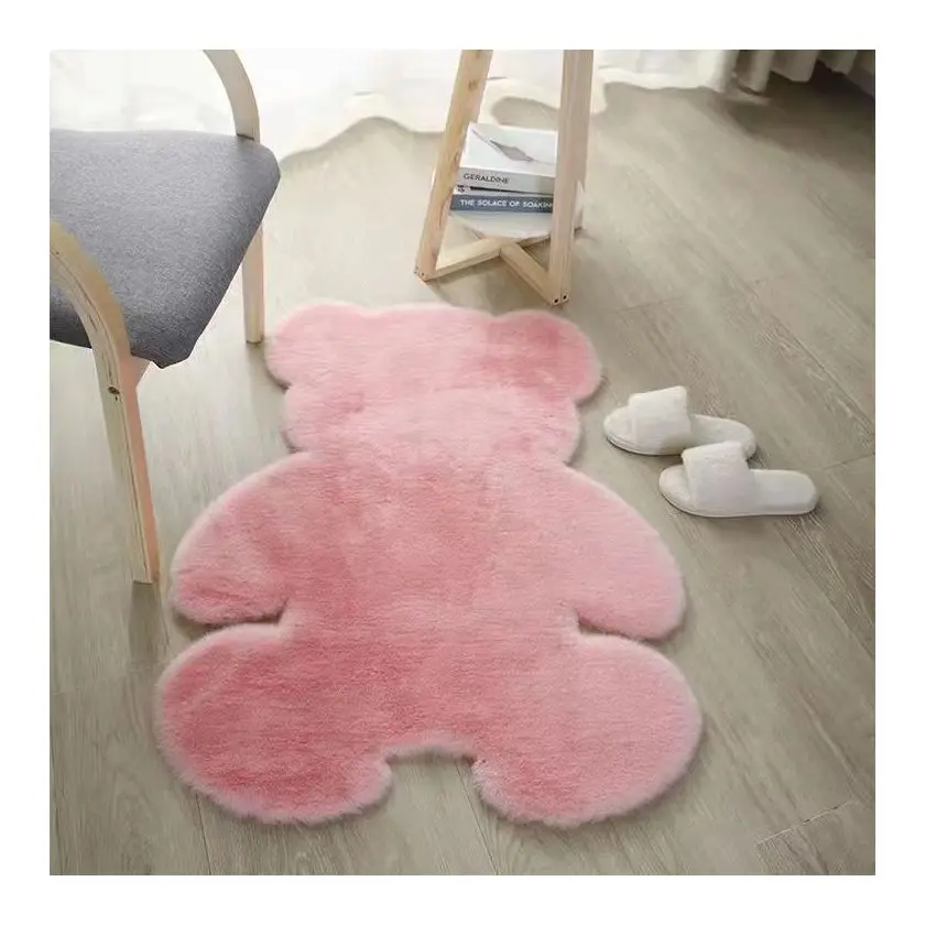 Super Soft Plush Indoor Home Mat Big Rabbit Fur Carpet Fluffy Fuzzy Area Rugs And Carpets For Home Living Room Home Floor Carpet