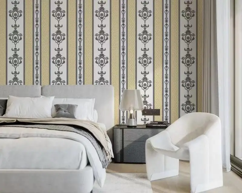 UDK 0.45*10m Self Adhesive Damask Wallpaper Peel and Stick Luxury Wall Sticker for Home Interior Decor Factory Price