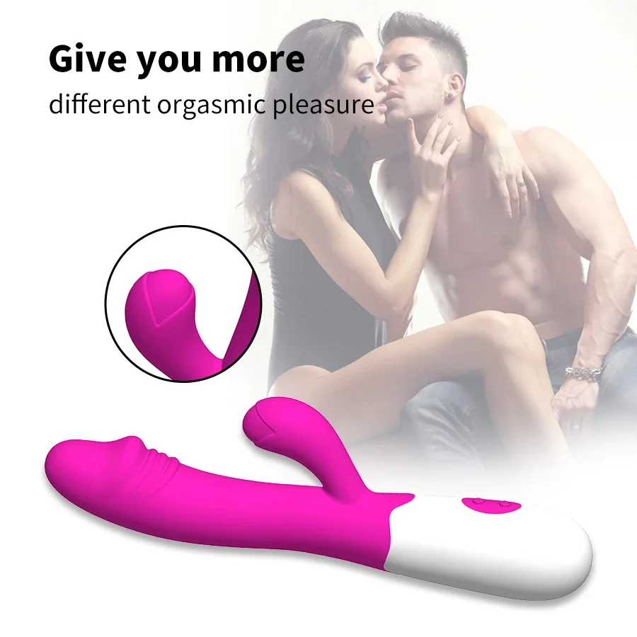 Powerful Rabbit Vibrator for Women G Spot Female Clitoris Stimulator Clit Silent Vibrating Dildo Adult Goods Best Sex Toys