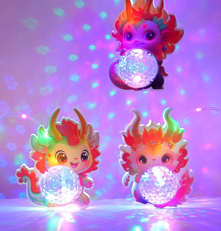 Portable 2024 new design dragon lantern cute festival light lantern red light wholesale for baby