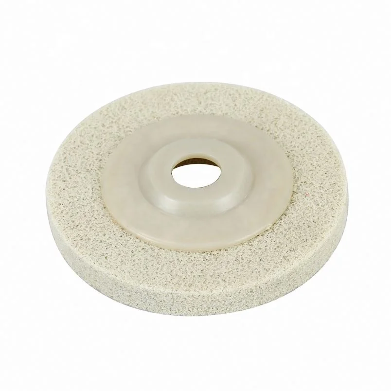 100mm Nylon Fiber Buffing Polishing Wheel Sanding Disc Set Grey Pack of 5 for Angle Grinders